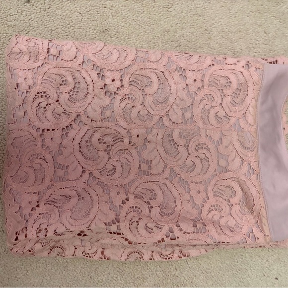 Zara Pink Lace Pencil Skirt - Picture 3 of 3